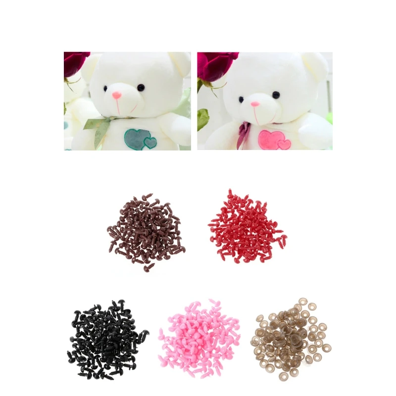 100Pcs Plastic Safety  Velvet Noses For Animal Puppet  Bear  Dropshipping