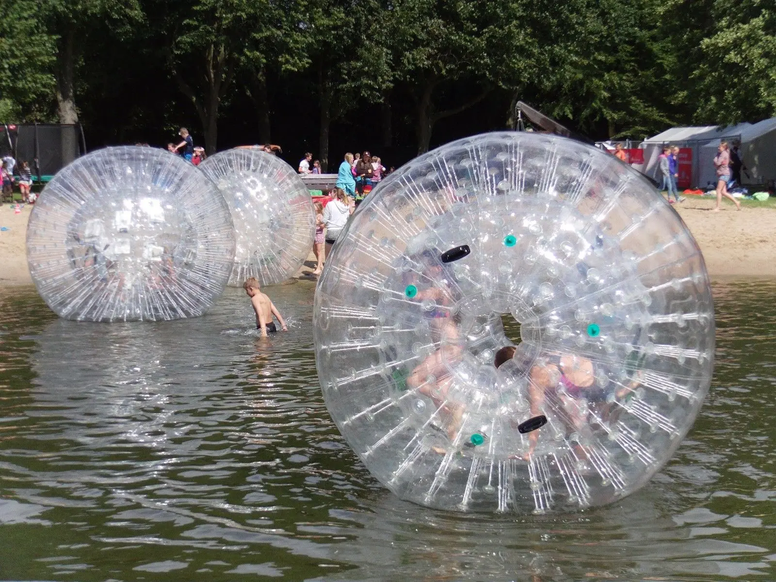 HIBADOU Water Walking Zorb Ball, 2,5 m, 8,2 stopy ludzka piłka dla chomika, nadmuchiwana piłka bąbelkowa, z pompką