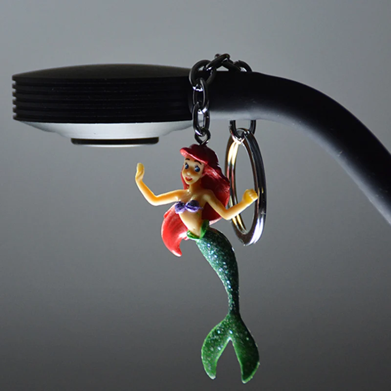 ديزني ذا ليتل ميرميد الأميرة عمل أرقام اللعب ارييل شخصيات كرتونية سلاسل المفاتيح حقيبة قلادة هدايا للأطفال #1
