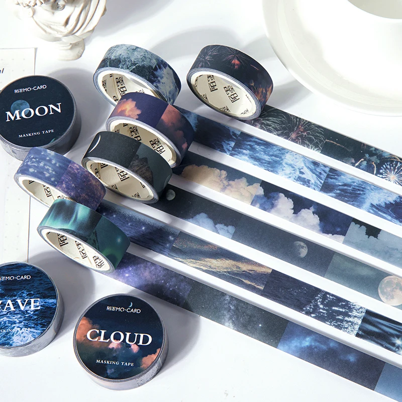 Moon galaxy Washi Tape Diy Scrapbooking Sticker Label Masking Tape School Office Supply Japanese Stationery