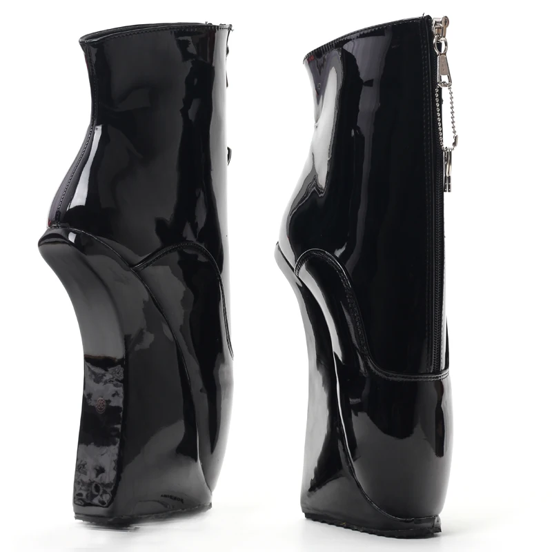 JIALUOWEI Super sexy extreme lockable zipper ballet wedge boots Size 36-46