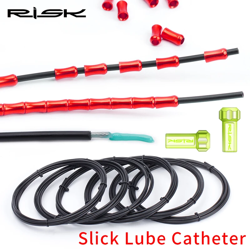 RISK 3M Bicycle Slick Lube Liner Catheter Kits MTB Road Bike Shift Cable Catheter Oil Tube Pipe Housing Brake Inner Cable Line