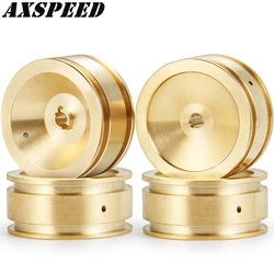 AXSPEED 1.0 Inch Beadlock Brass Mini Crawler Wheel Rim Hubs 40g/pc for 1/24 Axial SCX24 RC Car Upgrade Parts