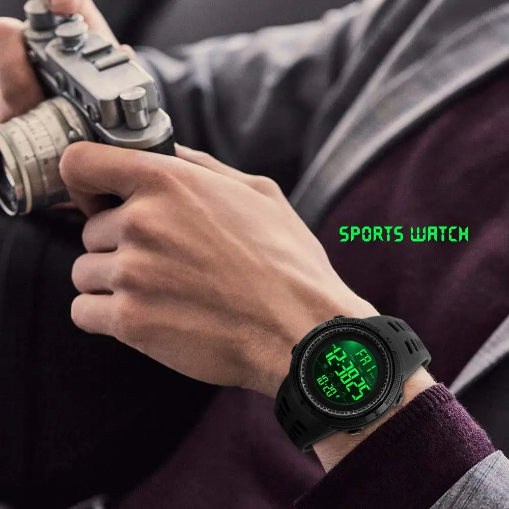 5 PCS/Set SKMEI Chrono Digital Watches Mens Sport Countdown Wristwatches Men 2 time Alarm Clock Watches Male reloj hombre 1251