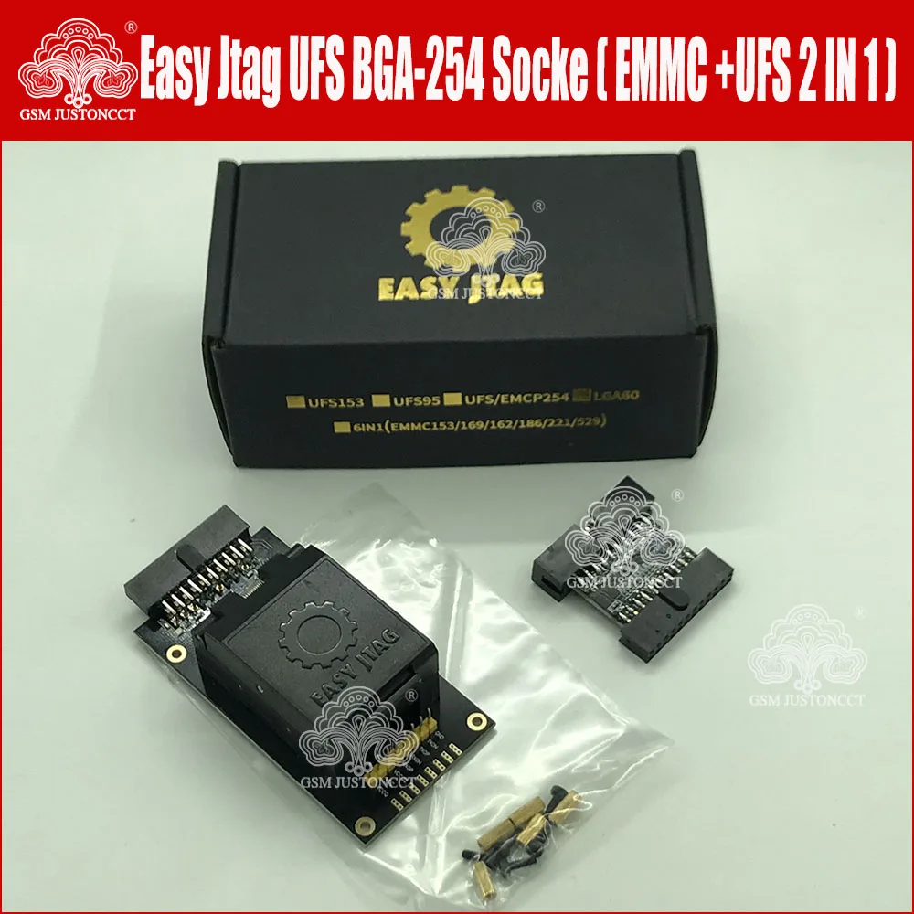 2024 Newest ORIGINAL Easy-Jtag UFS BGA-254 Socket / EMMC 254 Adapter with EASY JTAG PLUS BOX Work