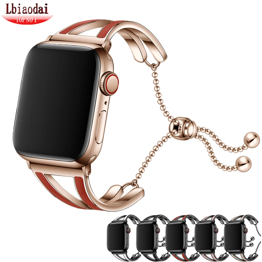 

Женский браслет из нержавеющей стали для Apple watch band 38 мм 42 мм iWatch 5 band 44 мм 40 мм, Apple watch series 3 4 2 42/44