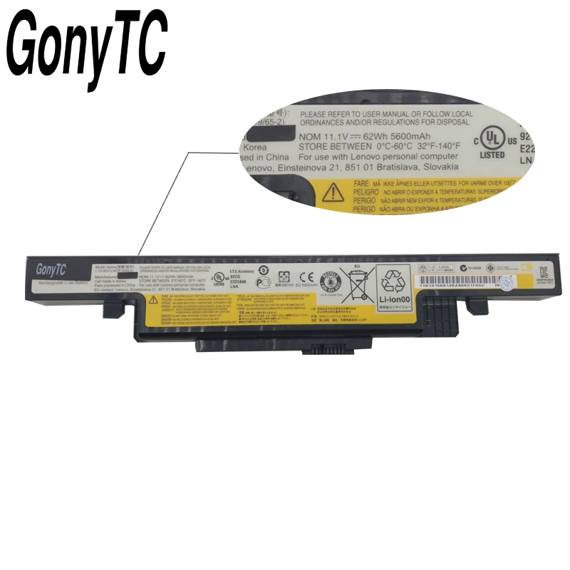 Imagem -04 - Original Bateria do Portátil para Lenovo Y510p Y490 Y490p Y400 Y410p Y400n Y500 Y500n L11l6r02 L11s6r01 L12s6a01 L12s6e01 L12l6e01