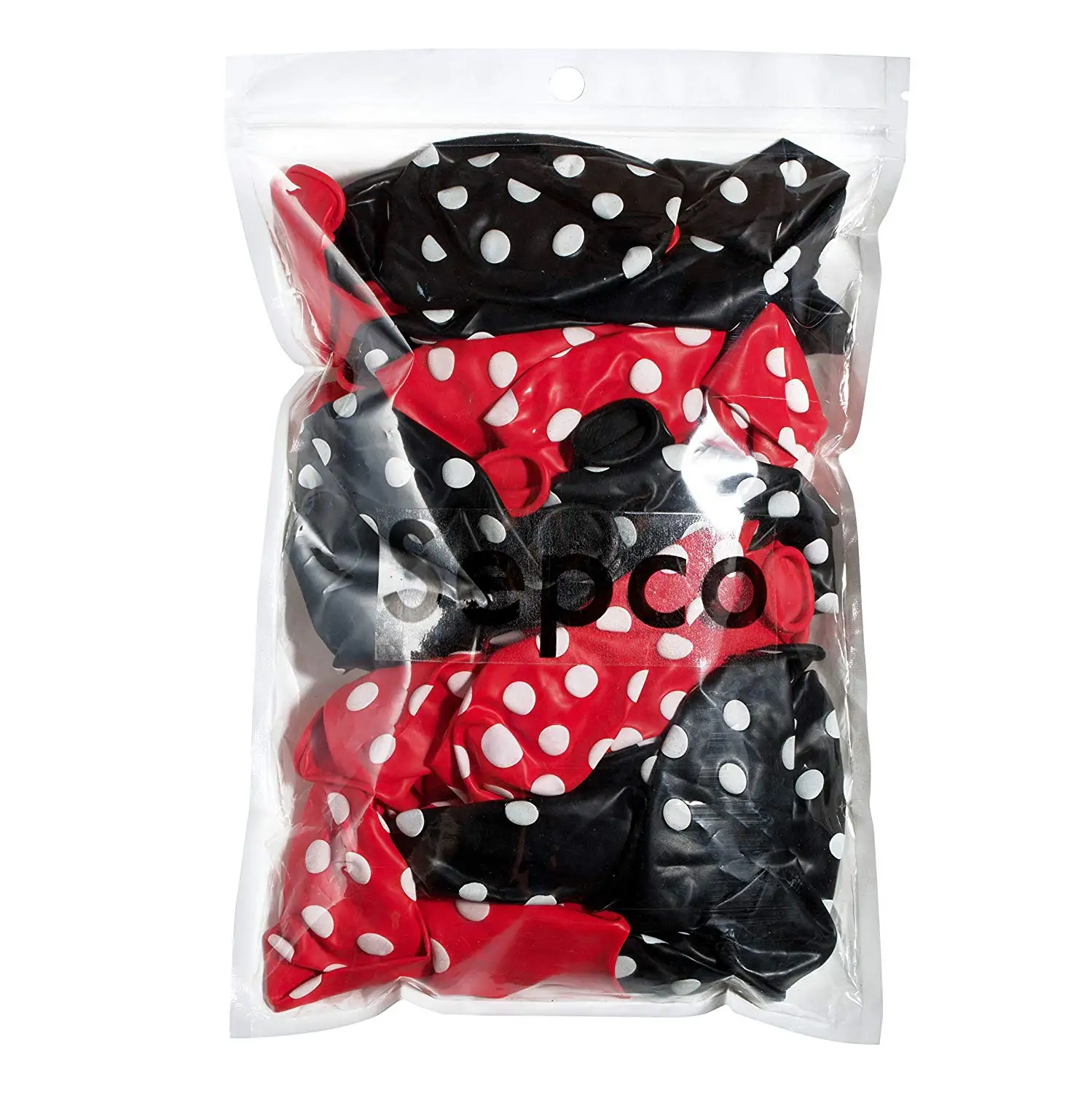 100/200Pcs 12 Inch Latex Balloons Black and Red with White Polka Dot Balloons for Wedding Decorations Birthday Party Supplies