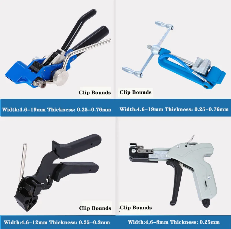 Stainless Steel Cable Tie Gun Stainless Steel Zip Cable Tie plier bundle tool Tensioning Trigger Cable Gun CutterFastener