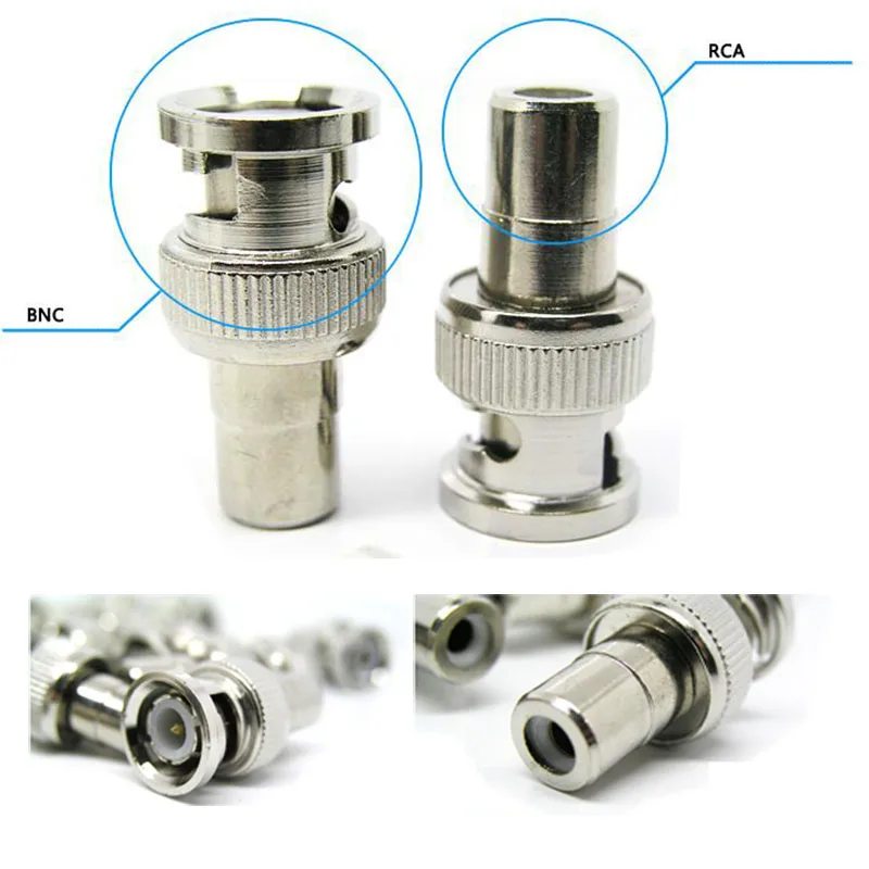 1pc/10pcs BNC male TO RCA female Plug COAX Adapter Connector plug F/M Couple for Security System Video CCTV Camera H10