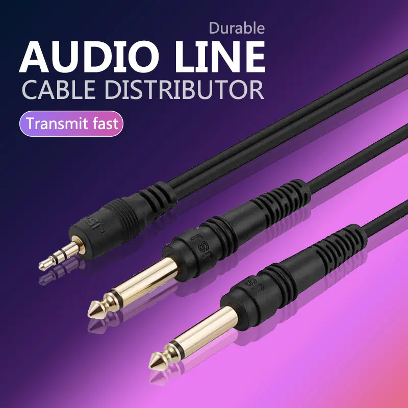 

3.5mm Jack Audio Splitter Cable Male to Male Headphone And Microphone Auxiliary Suitable For Telephone And Computer