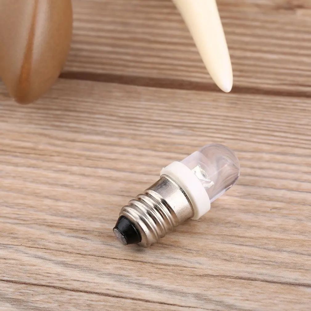 Bombilla indicadora de Base de tornillo, enchufe LED E10 de bajo consumo de energía de 30mA, voltaje de funcionamiento de 24V CC, color blanco frío