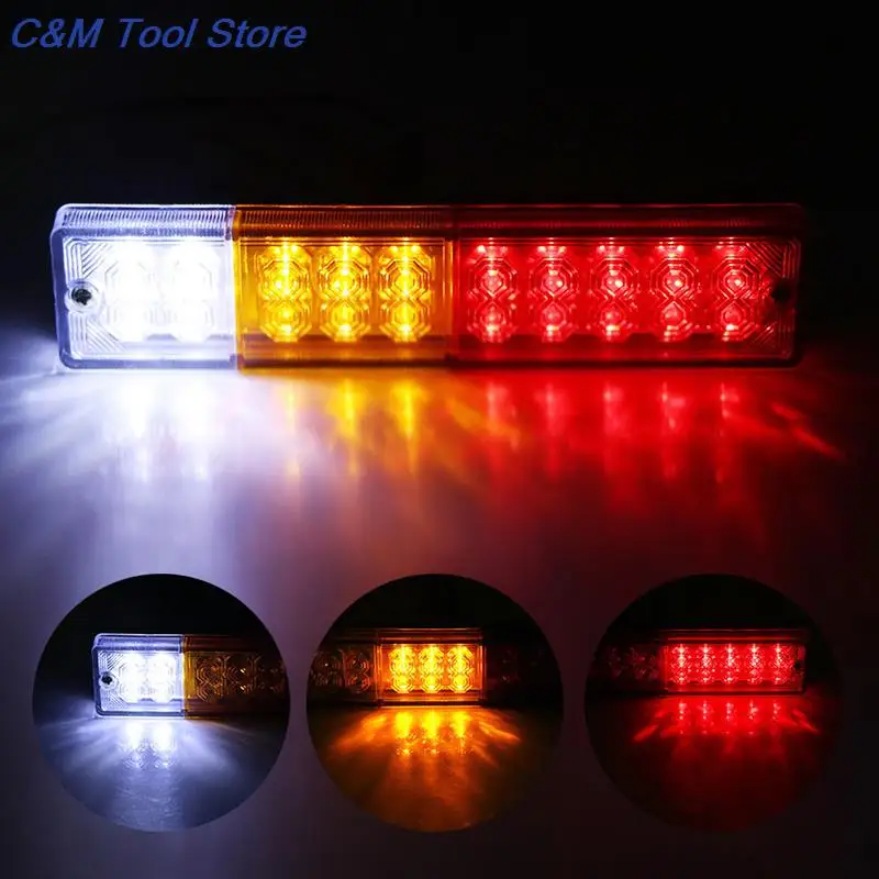 20 leds 12V Waterproof Lights Truck LED Tail Light Lamp Yacht Car  Trailer Taillight Reversing Running Brake Turn