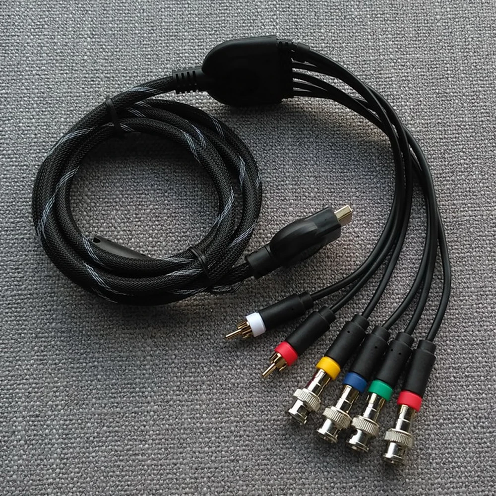 High quality RGBS Audio Video cable for PS2 for PS3 game console  BNC connector available  1.8M Not Component