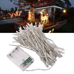 Garden Garland Outdoor Lamp String Lights Waterproof AA Batteries Powered Holiday Christmas Party Fairy Lights