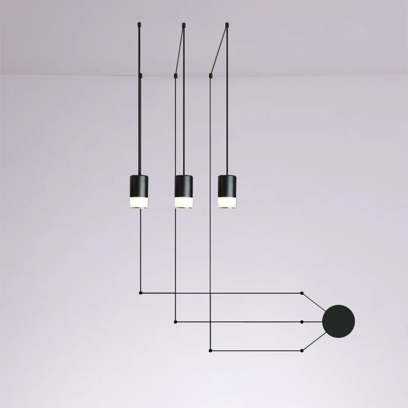 Retro luzes pingente led lâmpada linear g9 longa corda suspensão simples aranha luminária decoração para casa cozinha luzes penduradas