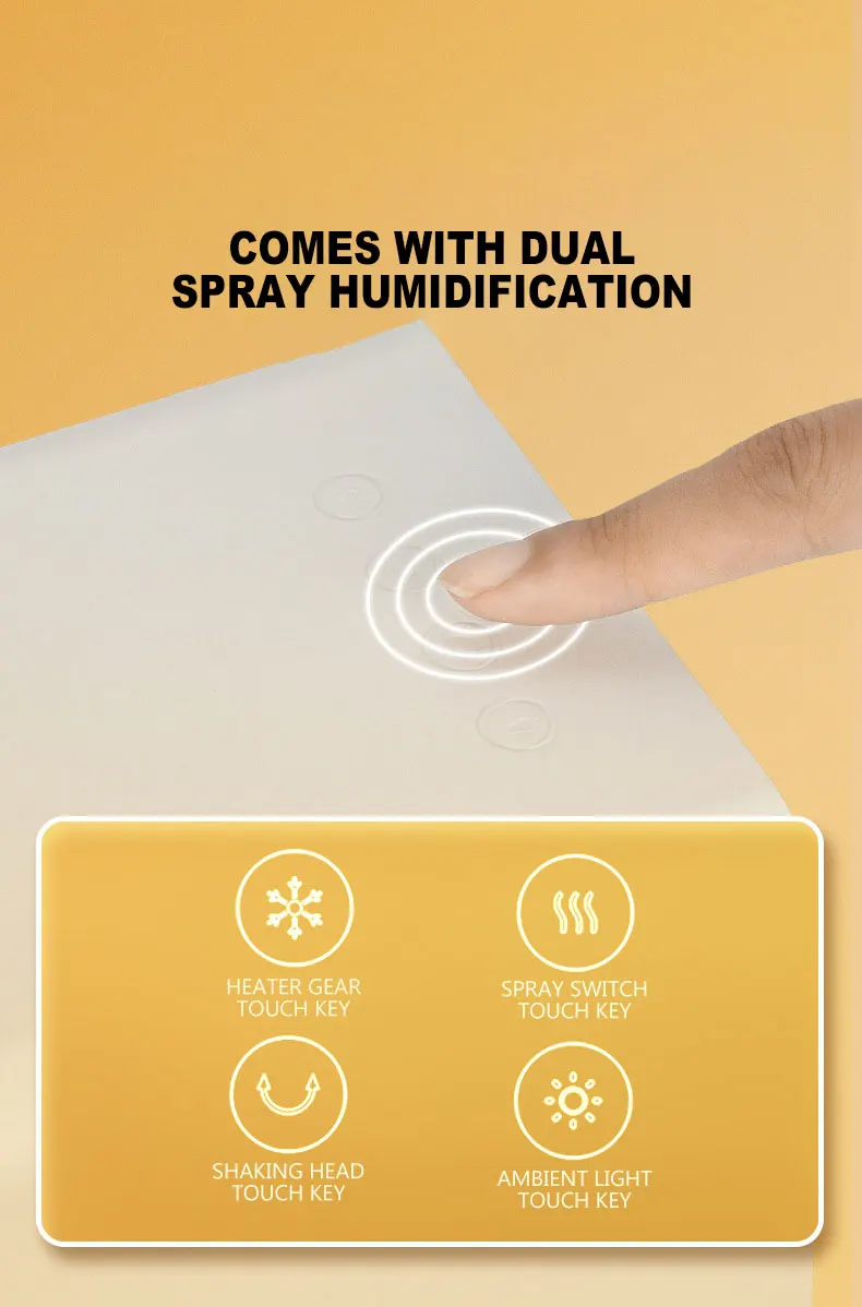 

Электрический обогреватель для спальни, увлажнитель с качающейся головкой, небольшой настольный бытовой вентилятор с быстрым нагревом aquecedor