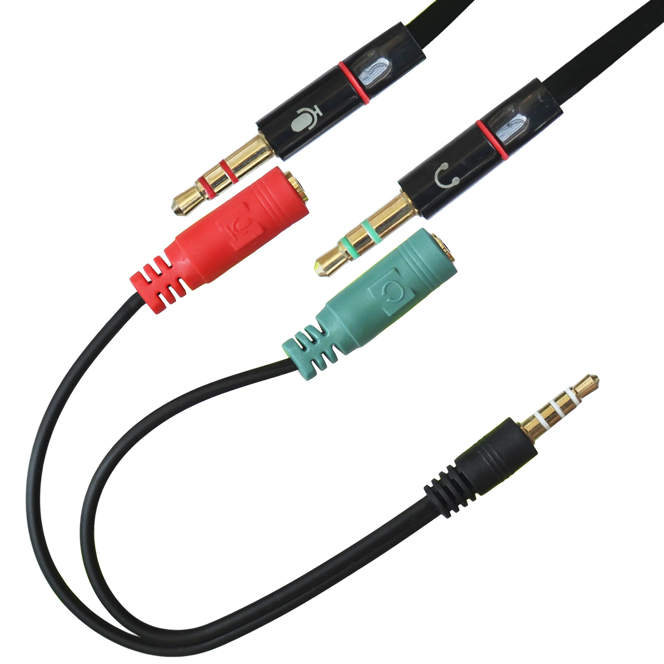 

3.5mm Audio Stero Splitter Male to Earphone Headset + Microphone cable Adaptor for PC iPhone Cell Mobile Phone Pad