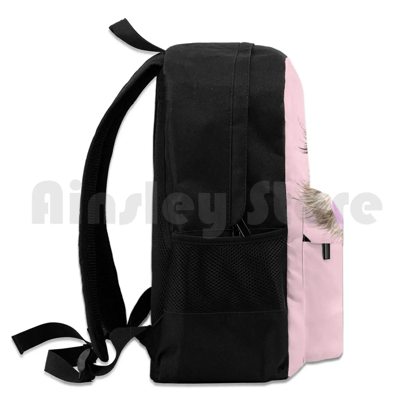 Sneaky avestruz con goma de mascar en rosa, mochila de senderismo al aire libre, impermeable, Camping, viaje, animales, pájaro, lindo, Adorable