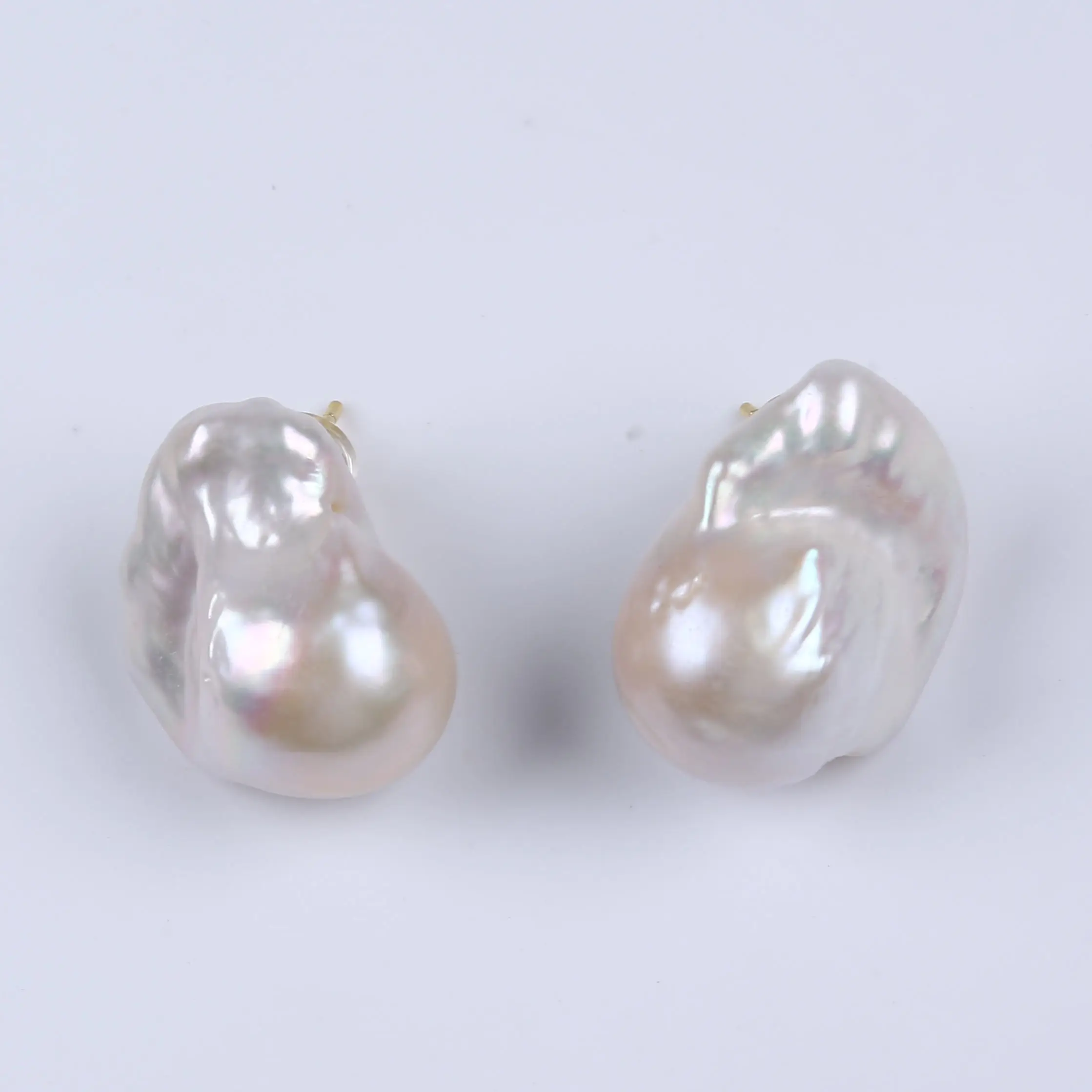 Big Size Real Freshwater Pearl Wedding Stud Earring With 925 Sterling Silver Accessories big baroque pearl hook earring