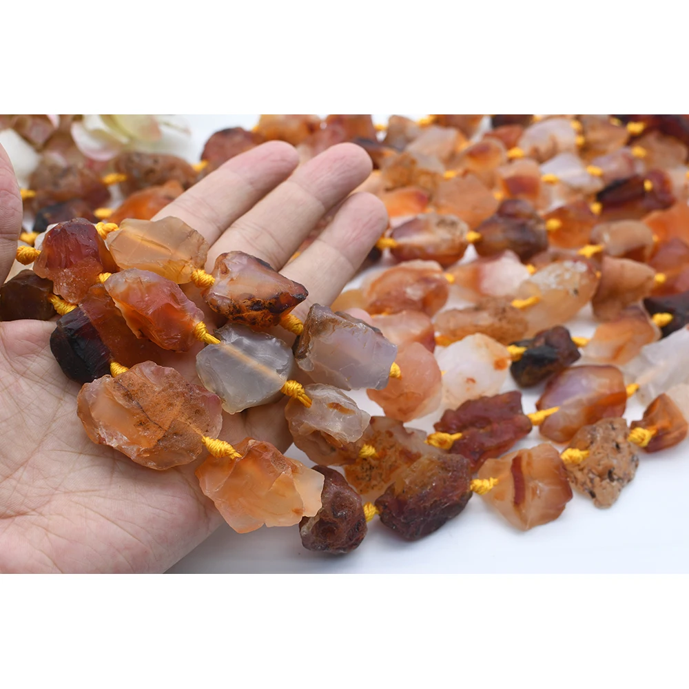 

20-30mm Natural red aventurine Irregular shape stone Beads For DIY necklace bracelet jewelry make 15 "free delivery