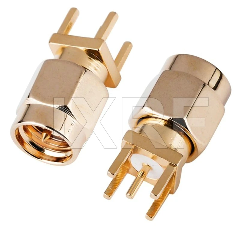 10Pcs SMA Weibliche Jack Stecker Adapter Solder Rand PCB Gerade rechtwinklig Montieren RF Kupfer Stecker Steckdose