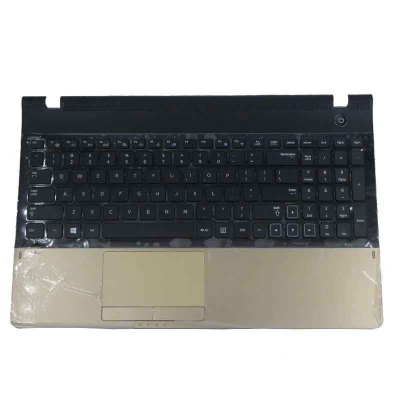 

New US For samsung NP300E5A NP305E5C NP300e5x NP305E5A 300E5A 300E5C 300e5x 300E5Z US laptop keyboard with gold Palmrest COVER