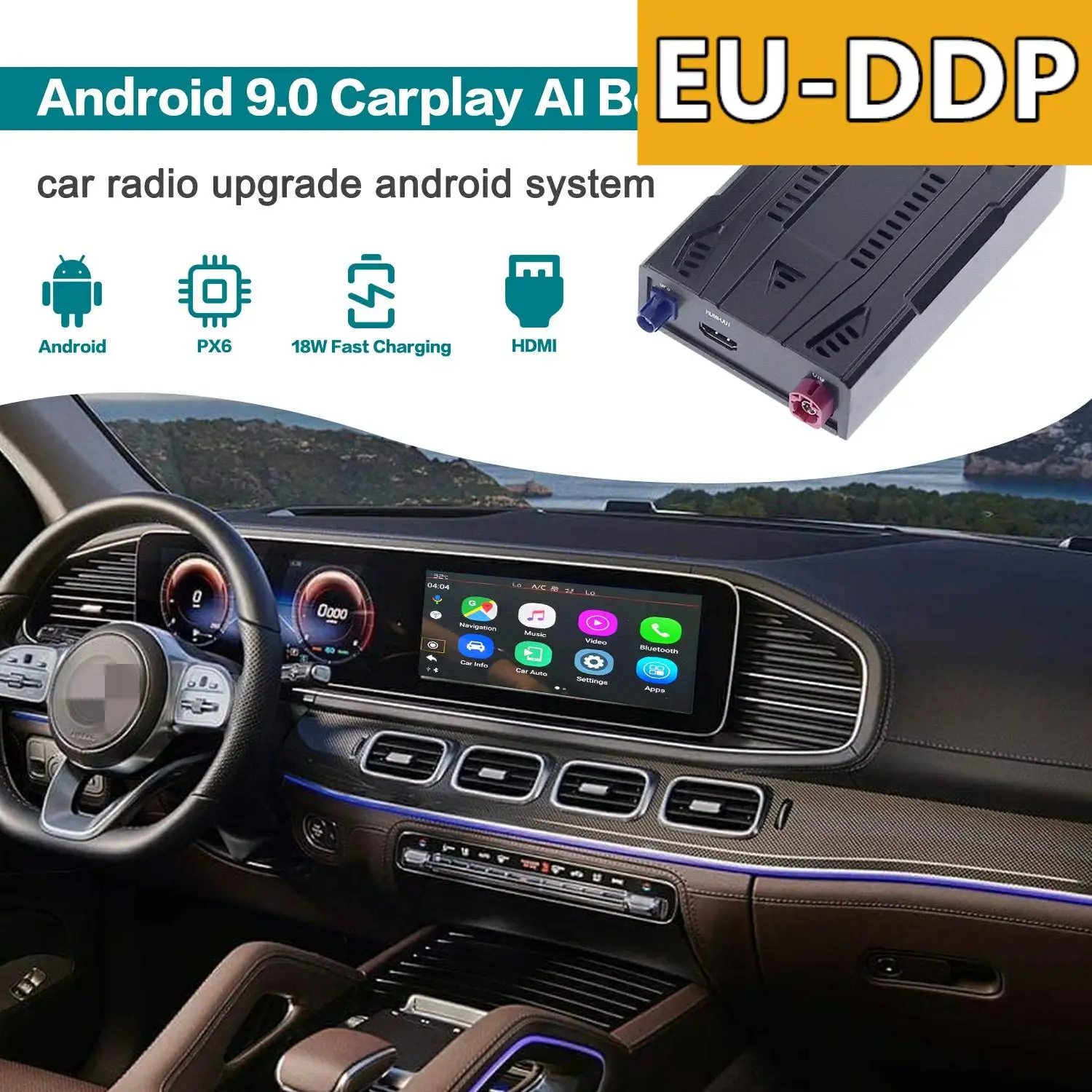 Carplay Ai Box Radio Upgrade Smart Android For Mercedes Benz GLE 2016-2020 Car Multimedia Player Tv Box Apple Carplay Autoradio