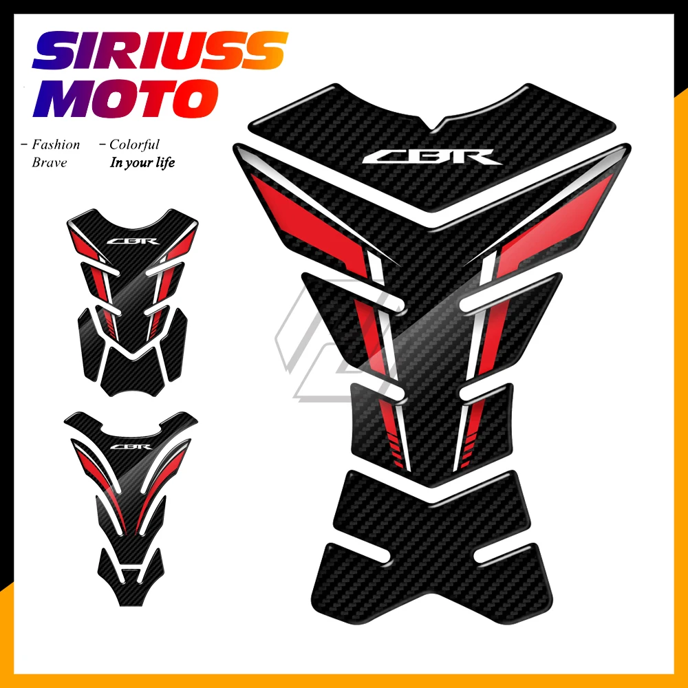 3D Carbon-look Motorcycle Tank Pad Protector Case for Honda CBR 250RR 600RR 900RR 1000RR 650F 1100XX Fireblade