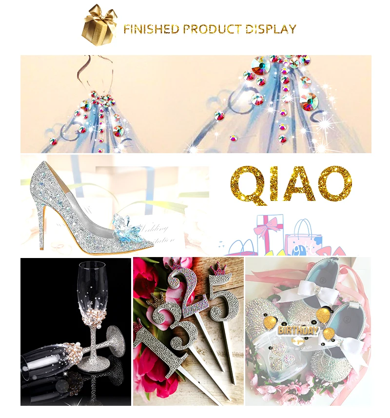 QIAO SS3-SS50 Hotfix Strasssteine für Kleidung, Hochwertige Kristall AB Strasssteine zum Aufbügeln, Glassteine für DIY-Stiefel, Strasssteine für Kleidung – Detail 12