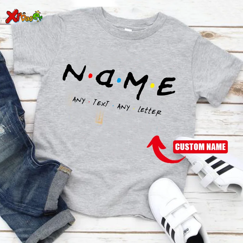 Custom Name Shirt Gift Birthday Boys Personalized T Shirt Friend TV Shirts Kids Summer Boys Clothes Toddler Baby Girls Clothing