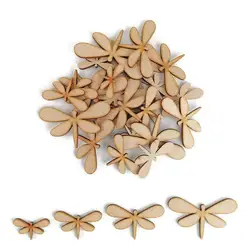 Libellula Mestiere MDF Forme di Legno Tag Vuoto Regalo Decorazione Abbellimento insetto