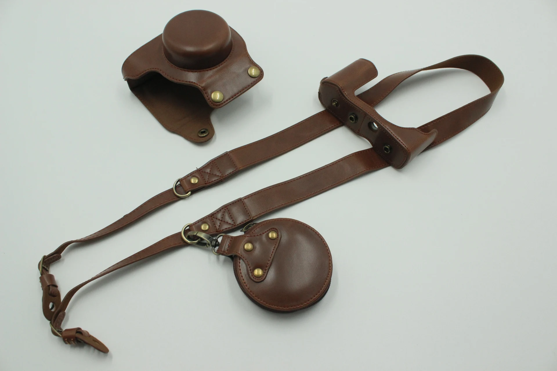 حقيبة كاميرا حقيبة بولي Leather جلدية خمر حزام الكتف الحقيبة حماية حمل غطاء ل أوليمبوس القلم E-P7 EP7 14-42 مللي متر عدسة