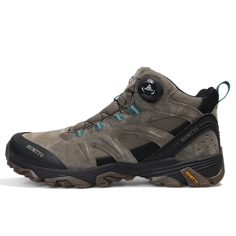 HUMTTO stivaletti impermeabili per uomo Sneakers con plateau in pelle stivali da trekking in gomma da uomo scarpe da uomo di sicurezza da lavoro