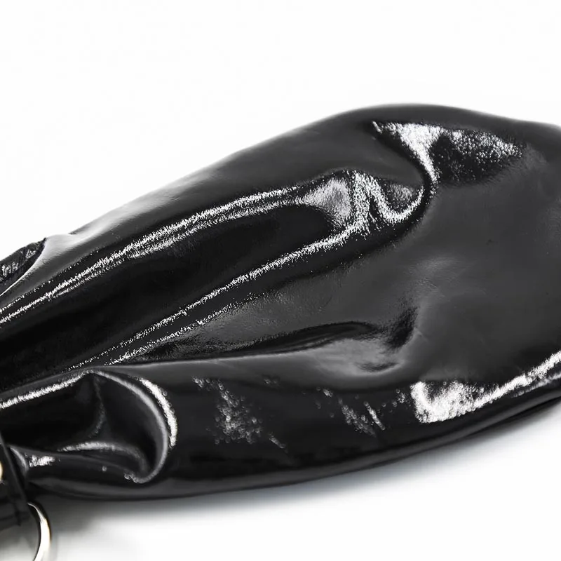 Soft Faux Leather Fist Mitts Fingerless Gloves with Locks and D Rings Hand Restraint Mitten Pet Role Play Fetish Costume