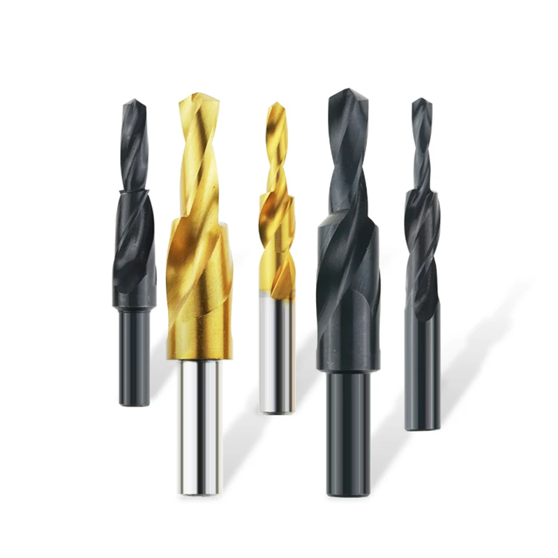 90 180 Degree Straight Shank Step Drill Two-Stage Straight Shank Twist Drill Conutersunk Drill Sub-Step Drill M3/M4/M5/M6/M8/M10