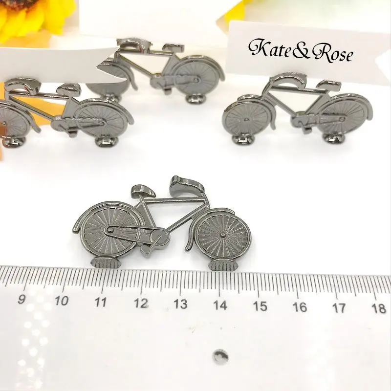 40PCS  Wedding Table Decoration Gift Vintage/Gold Bicycle Place Card Holder Bike Design Name Card Holders Party Supplies image 4