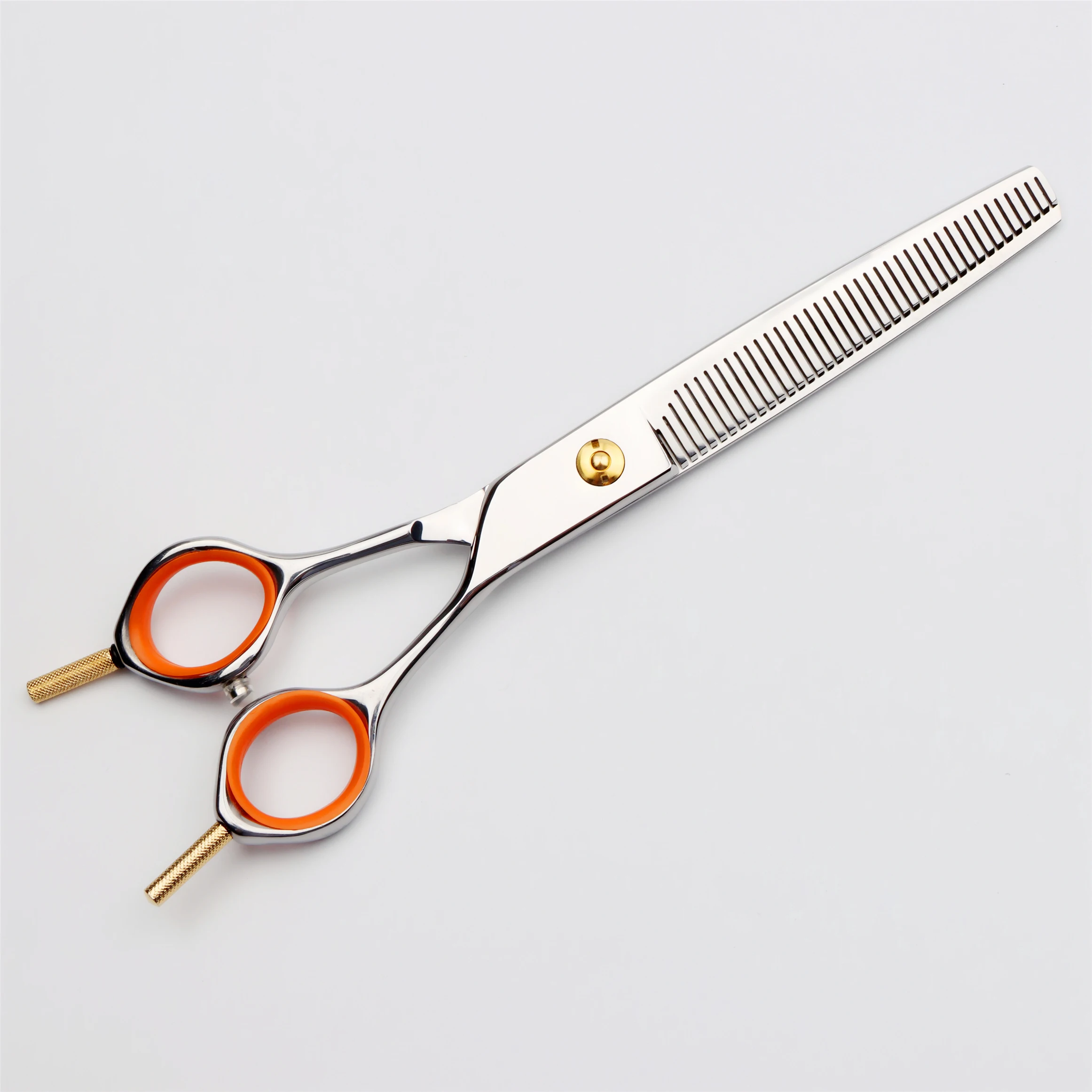 

Factory Wholesale Magic Piano Teeth 440C Stainless Steel Dog Fluffer Scissors With Orange Handle