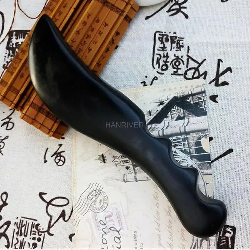 

Stone needle scraping knife foot massage back scrapping knife span scythe scrapping plate steel plate multi-purpose scraper