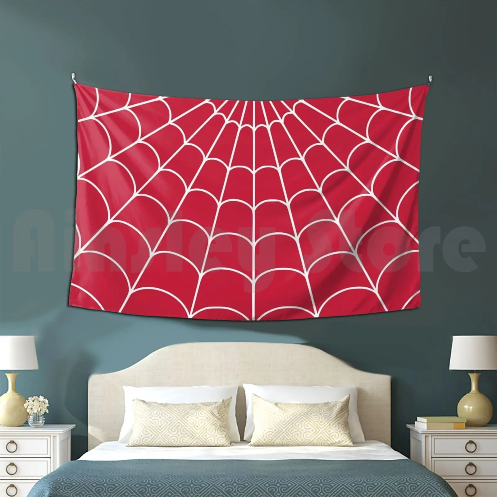 Red Spider Web Tapestry Living Room Bedroom Spider Web Spider Spiders Spider Backpack Spider Web Backpack Spiders