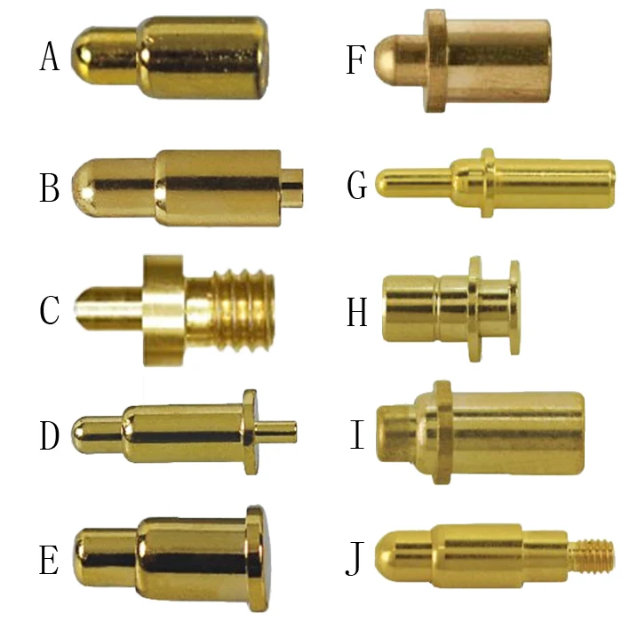 

Pogo Pin High Current Patch Flow Pogo Pin Rechargeable Battery Contact Gold-plated Spring Thimble Pin