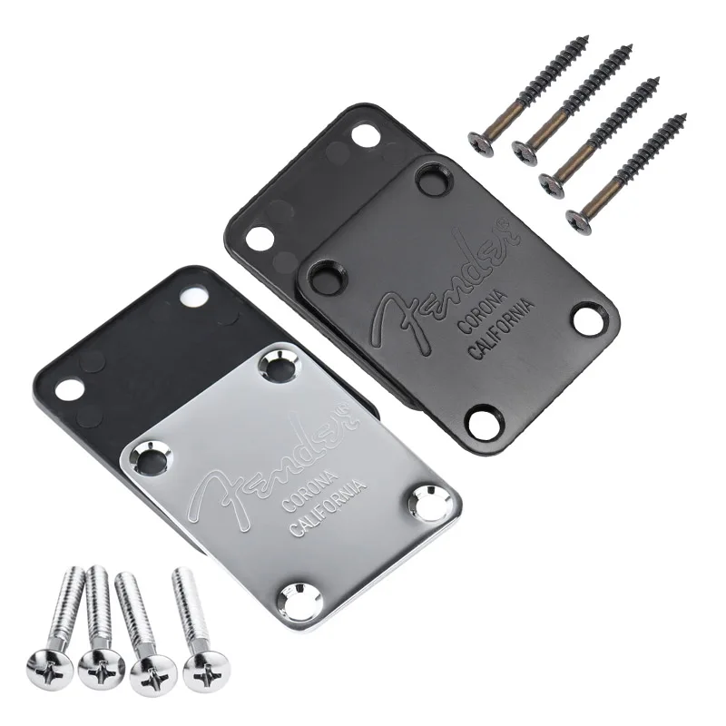 Ohello-plástico volta guitarra placa conjunta para Fender, acessórios de guitarra, Strat, Tele, ST, TL, preto, cromo, prata, 1 conjunto