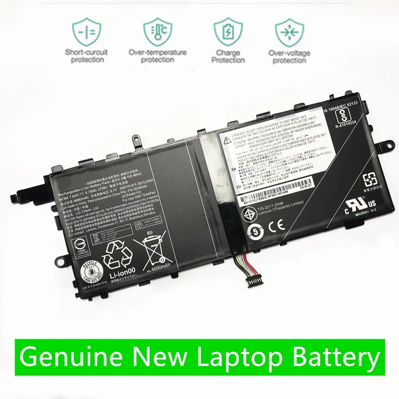 

ONEVAN 00HW045 00HW046 SB10J78993 SB10J78994 Battery For Lenovo ThinkPad X1 Gen 2 Tablet 20GGA00K00 20GGA00N00 20GGA00L00