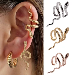 1PC Snake Ear Cuff Ear Helix Cartilage Conch Fake Piercing Jewelry Adjustable Ear Clip Non Pierced Conch Cuff Earring