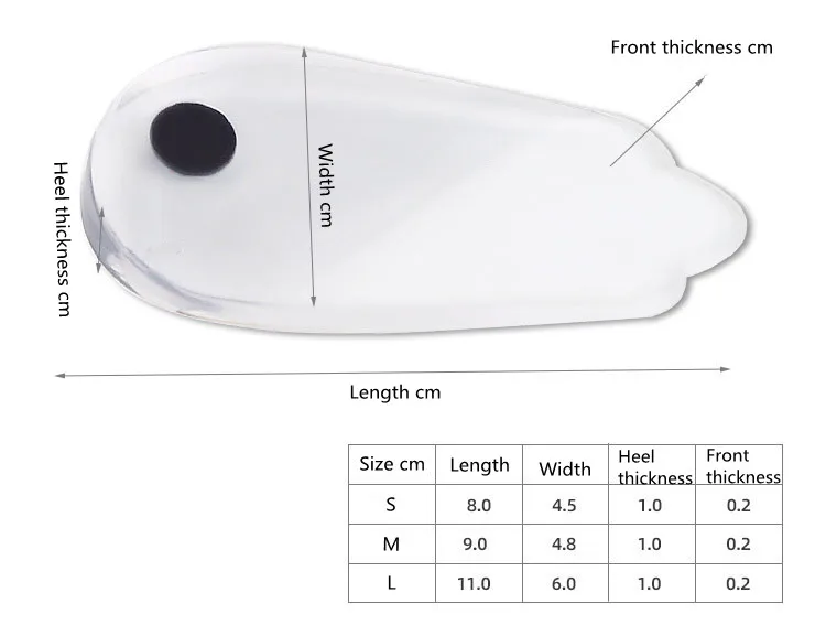 1 Pair Silicone Gel Heel Cushion Pads, Soft Foot Support Inserts, Shock Absorbing Comfort Heel Insoles for Daily Foot Care