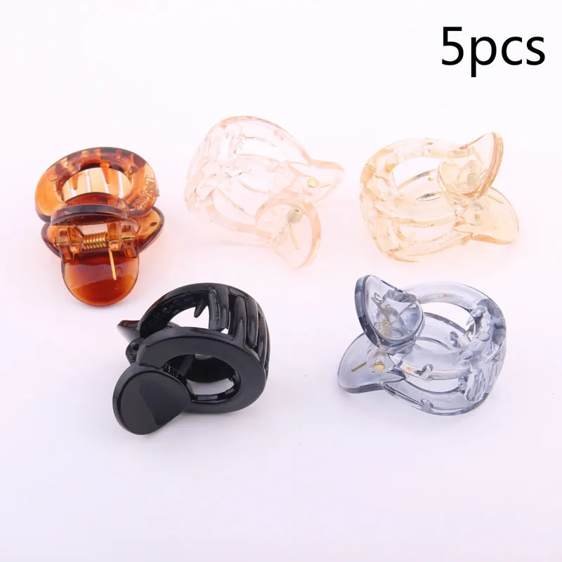 5 Pieces/lot Quality Black Abs Plastic Hair Claws Small Size Girls Hair Clips Cute Mini Hair Jaw Clips for Women Fringe Pin