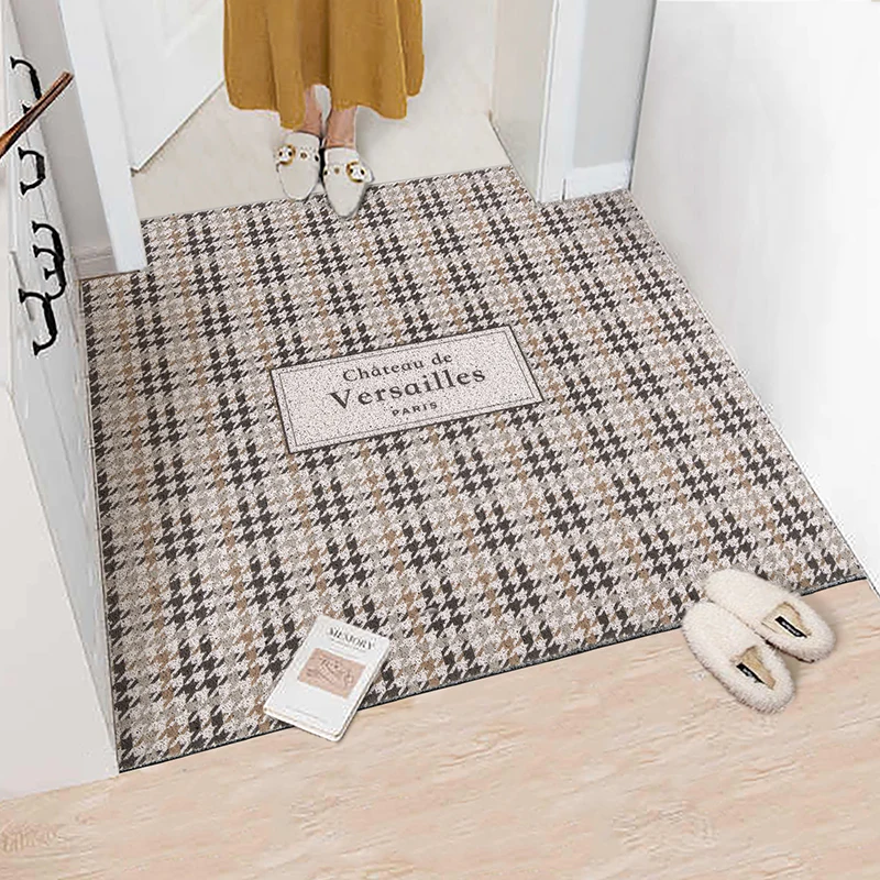 Paris Style Home Door Mat Kitchen Bedroom Bath Living Room Carpet PVC Anti-slip Mat Can Be Customized Dustproof Entrance Doormat