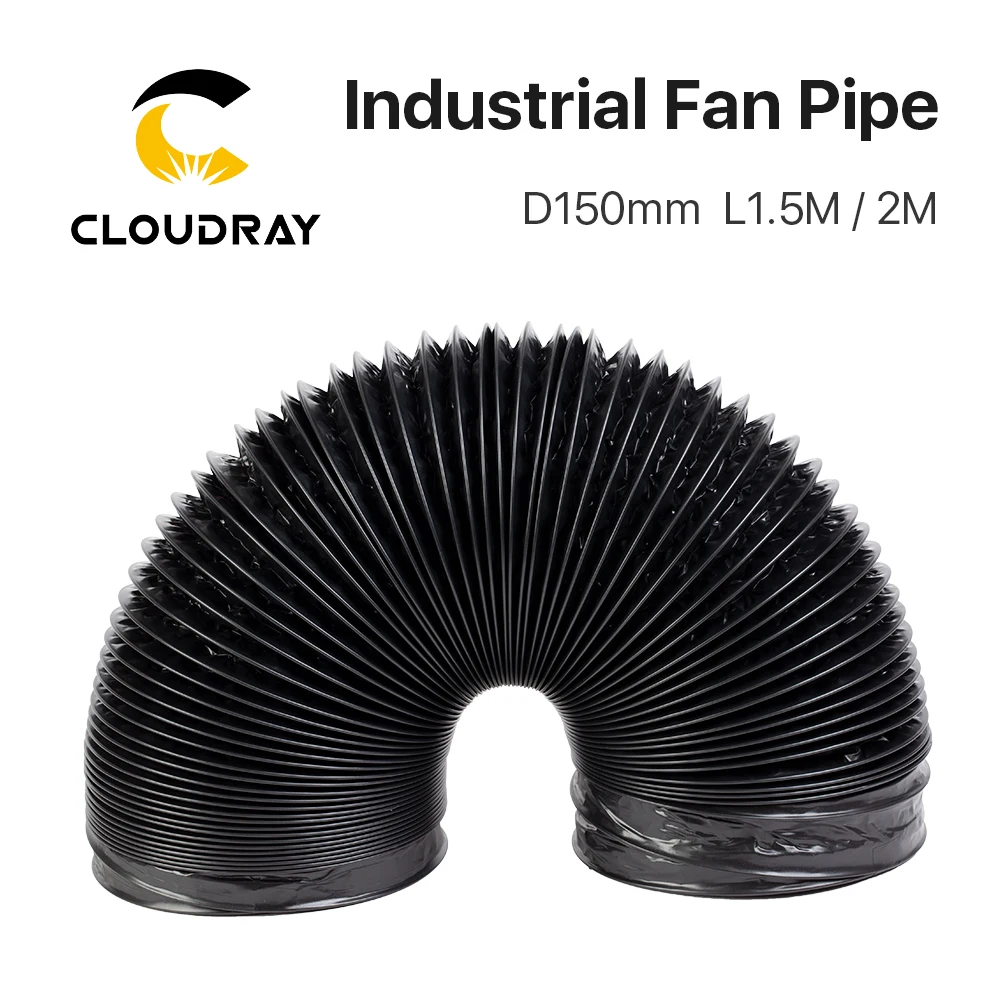 Exhaust Pipe Fabric Vent Ventilator Hose Dia 150mm 2m/Lot Plastic Flexible Telescopic Tube Intake Exhaust Duct