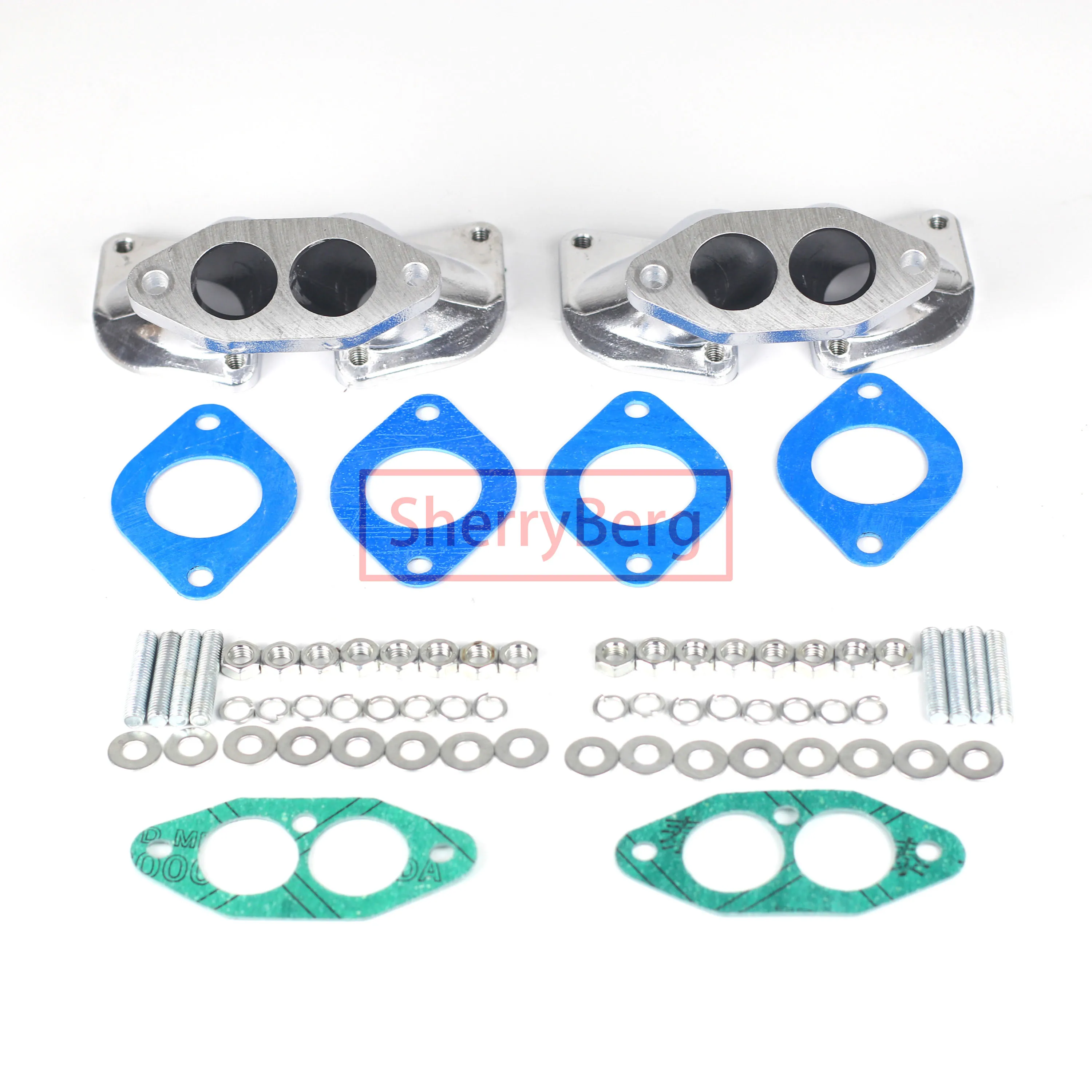 SherryBerg Manifold Kit for VW TYPE 3 WEBER IDF DELLORTO DRLA EMPI HPMX SHORT ALUMINUM INTAKE MANIFOLD for 40 44 45 48MM Carb