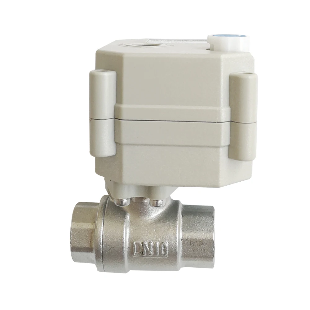 TF10-S2-B DN10 Stainless Steel Normal Close/Open Electric Valve  AC/DC9V-24V Electric Water Valve for medical production line